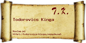 Todorovics Kinga névjegykártya