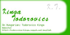 kinga todorovics business card